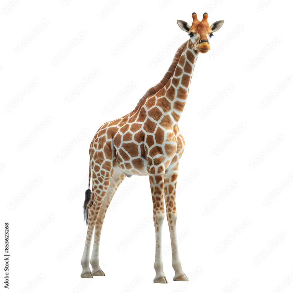 Obraz premium Giraffe on transparent background