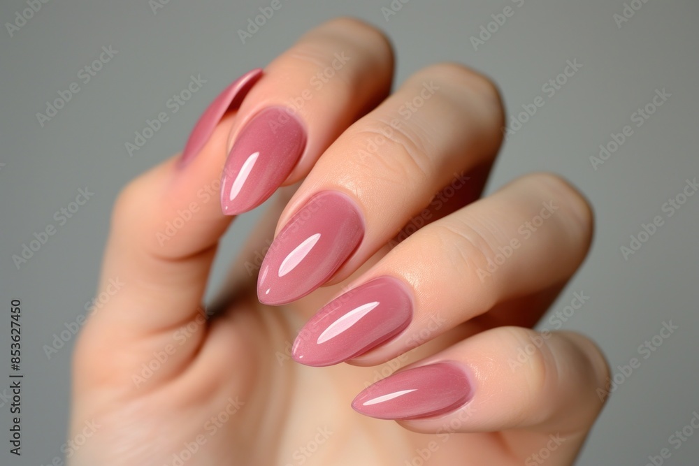 Long Gradient Ombre Acrylic Nails Demonstrated on a Neutral Background Long Gradient Ombre Acrylic Nails Demonstrated on a Neutral Background
