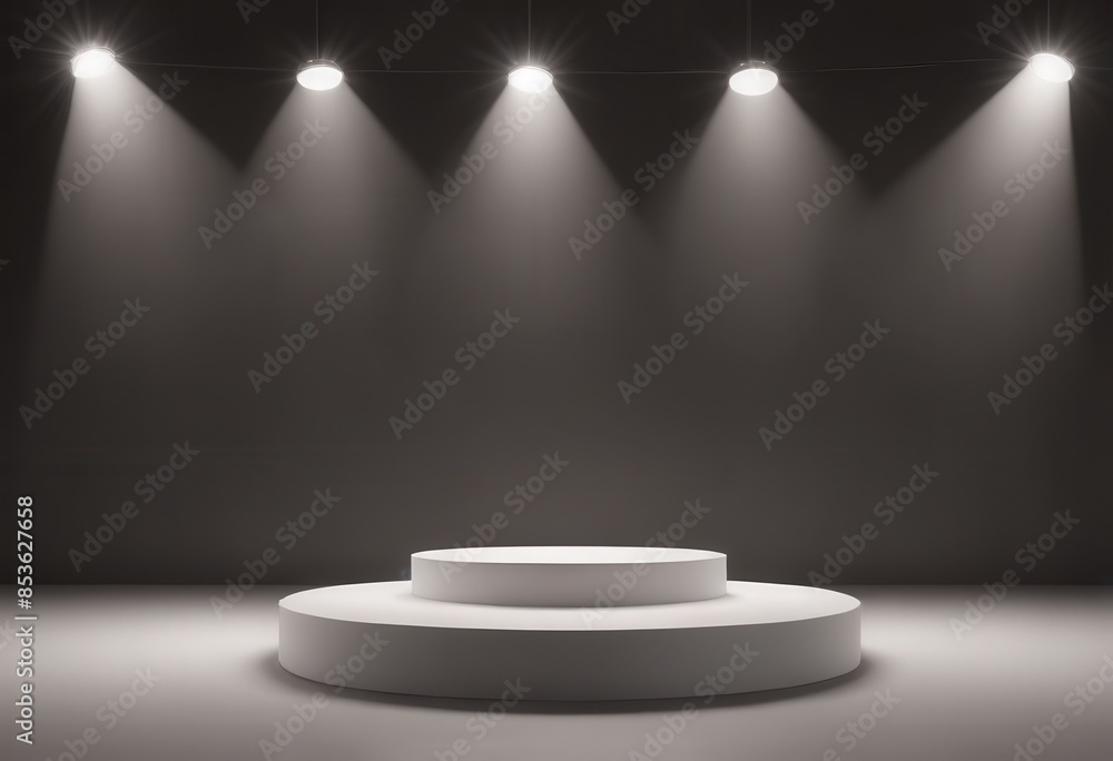 Fototapeta premium stage with spotlights