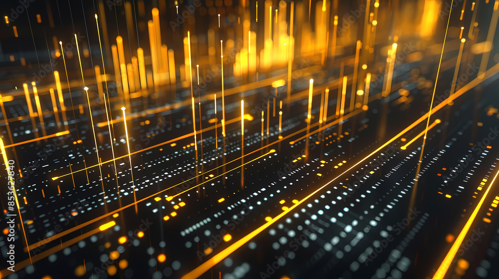 Abstract golden technology background Abstract golden technology background
