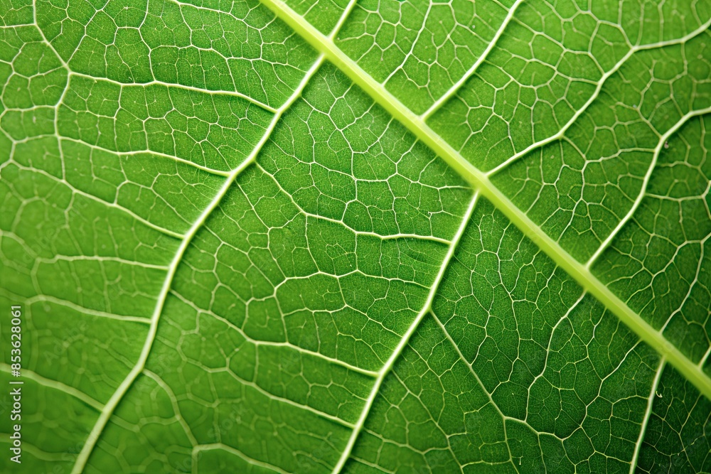 Green Elegance: Up-Close with a Leaf's Delicate Patterns Green Elegance: Up-Close with a Leaf's Delicate Patterns