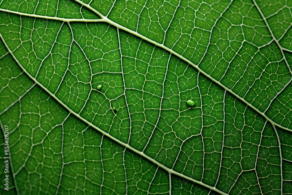 Green Elegance: Up-Close with a Leaf's Delicate Patterns Green Elegance: Up-Close with a Leaf's Delicate Patterns