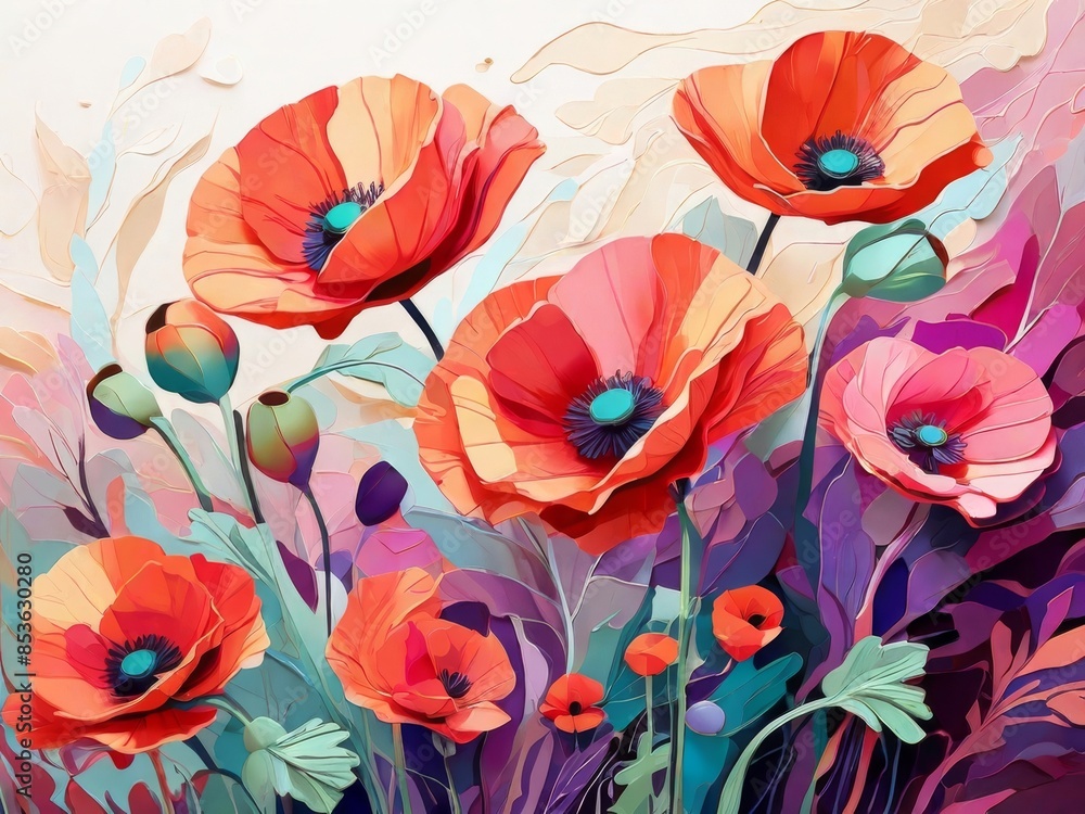 drawing of red poppies drawing of red poppies