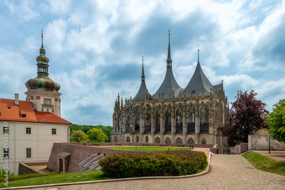 Cathedral of St Barbara in Kutná Hora - Gothic five-nave cathedral - a unique work of High and Late Gothic architecture, founded in 1388