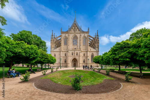 Cathedral of St Barbara in Kutná Hora - Gothic five-nave cathedral - a unique work of High and Late Gothic architecture, founded in 1388 photo
