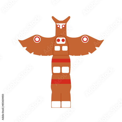 Totem tribal vector cartoon icon. Vector illustration totem wood on white background. Isolated cartoon illustration icon of mask wood.