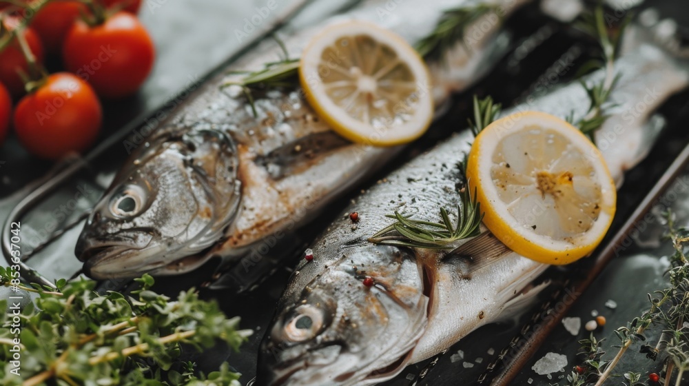 Fresh Fish with Lemon and Herbs Generative AI Fresh Fish with Lemon and Herbs Generative AI
