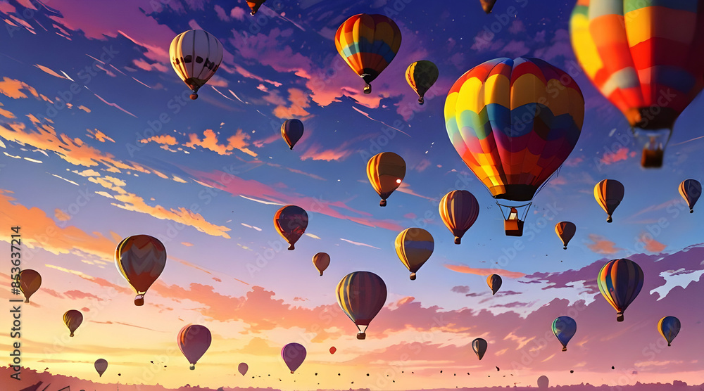 Naklejka premium hot air balloon