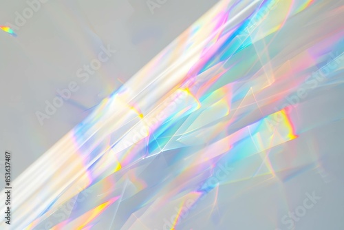 Blurred rainbow light refraction texture overlay effect