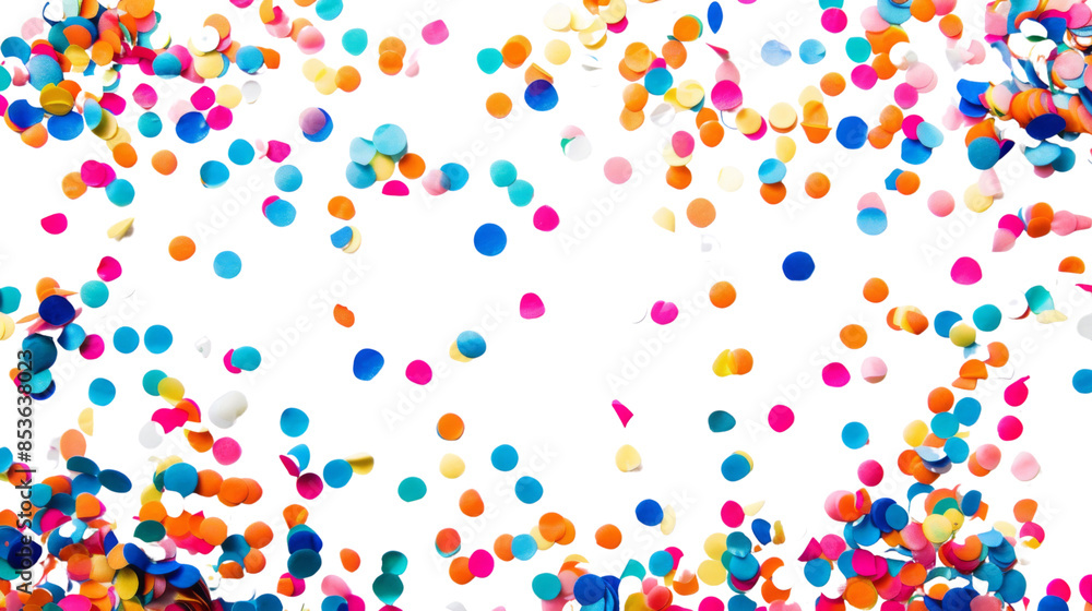 Fototapeta premium Party popper confetti , party concept on white background 