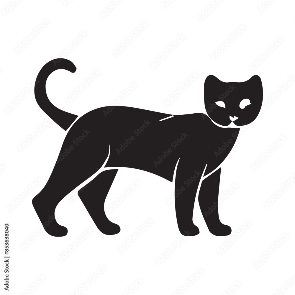 Black cat vector art silhoutee illustration Black cat vector art silhoutee illustration