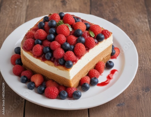 cake with berries