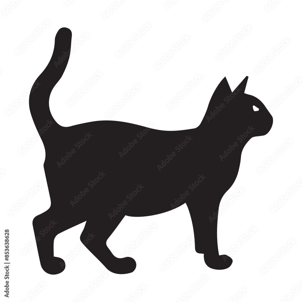 Black cat vector art silhoutee illustration Black cat vector art silhoutee illustration
