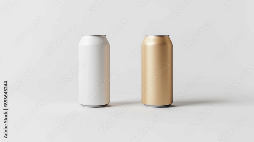 Minimalist Aluminum Can Mockup for Branding and Packaging Design. Generative AI Minimalist Aluminum Can Mockup for Branding and Packaging Design. Generative AI