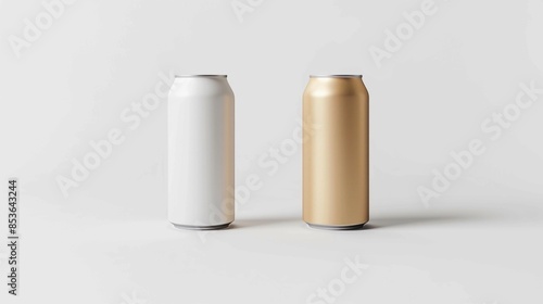 Minimalist Aluminum Can Mockup for Branding and Packaging Design. Generative AI