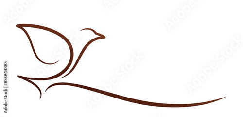 The symbol of a flying stylized bird.