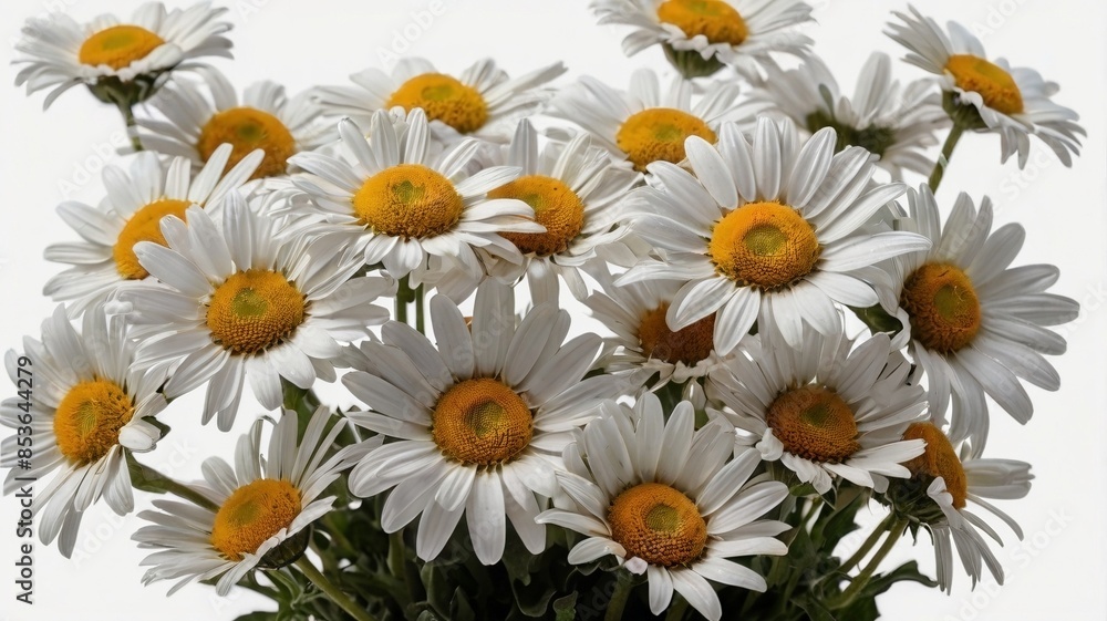 Obraz premium bouquet of daisies on white background