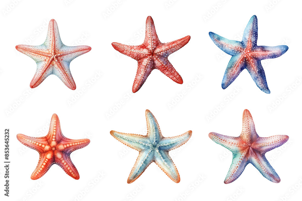 Starfish Collection Bundle Set Isolated on a Transparent Background Starfish Collection Bundle Set Isolated on a Transparent Background
