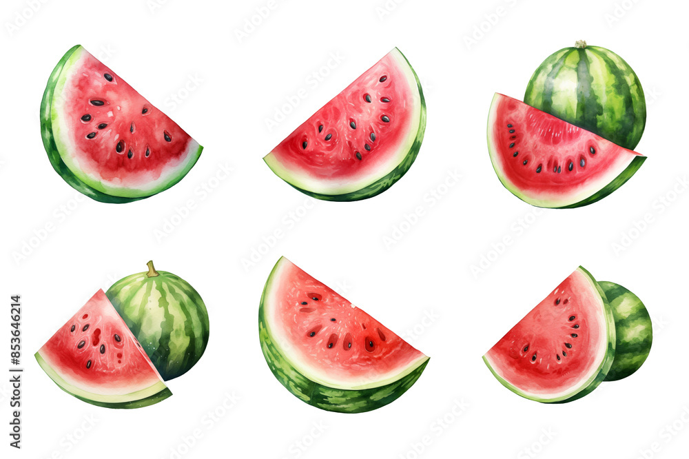 watermelon Collection Bundle Set Isolated on a Transparent Background watermelon Collection Bundle Set Isolated on a Transparent Background
