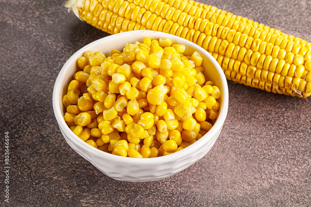 Marinated corn in the bowl Marinated corn in the bowl