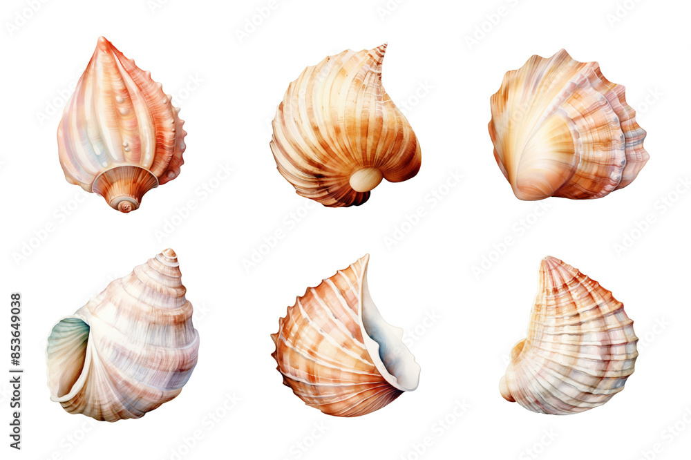 hermit shell Collection Bundle Set Isolated on a Transparent Background hermit shell Collection Bundle Set Isolated on a Transparent Background