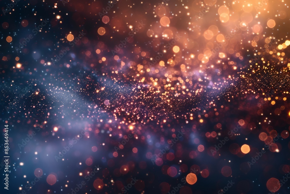 Obraz premium magical dust particles abstract bokeh background.