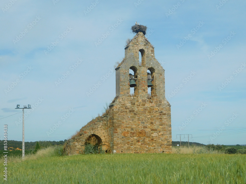 Naklejka premium Old parish church of Cabañas de Tera