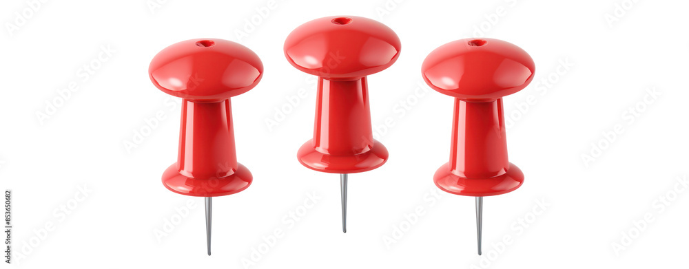 Set of red pin cut out Set of red pin cut out