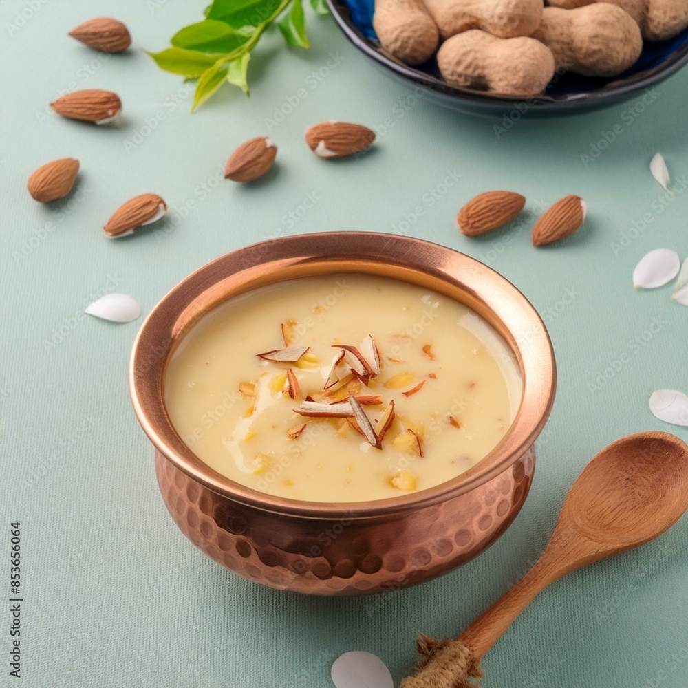 Indian special sweet food rabri or rabdi made with pure milk garnished with dry fruits Indian special sweet food rabri or rabdi made with pure milk garnished with dry fruits