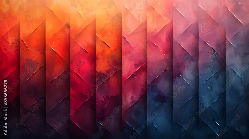 Chevron patterns phasing in and out in a gradient, creating a wavelike illusion. The colors