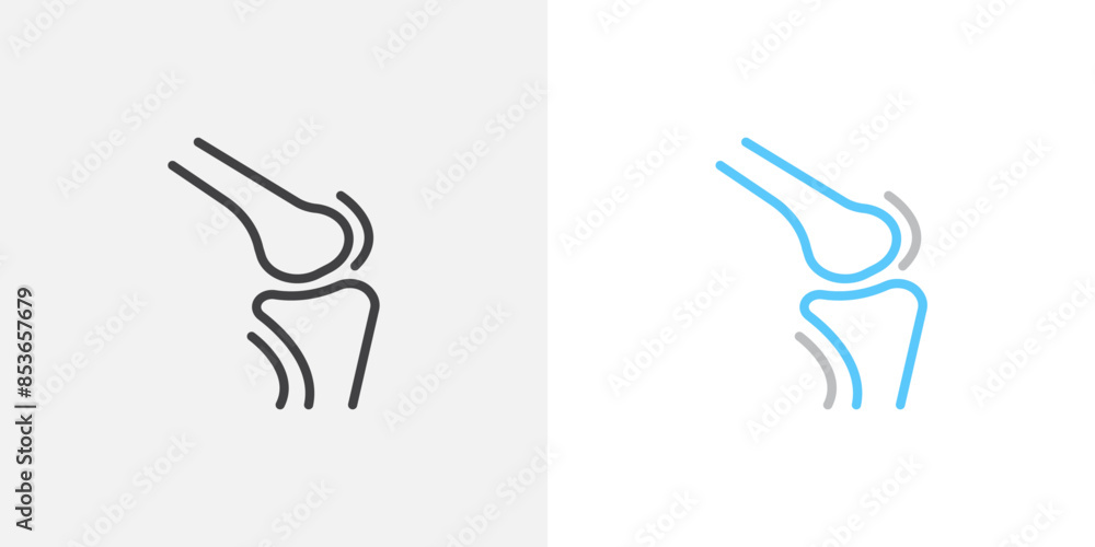 Obraz premium Joint flat thin line icon collection.