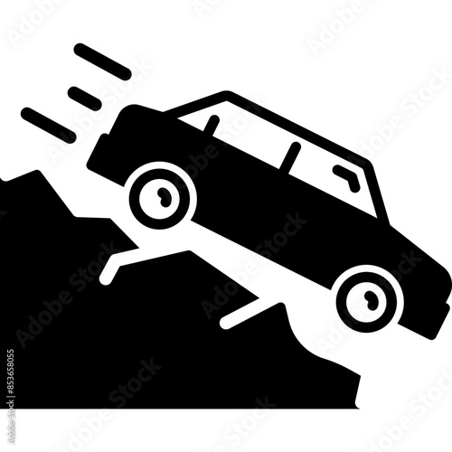 Car Falls Off a Cliff Icon