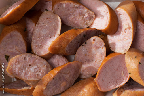 Obraz na płótnie street food truck german sausage platter food background w salonie