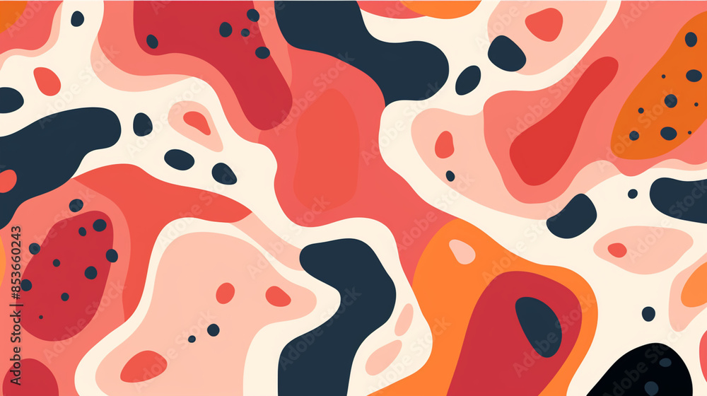 Abstract Organic Shapes Seamless Pattern Vector Abstract Organic Shapes Seamless Pattern Vector