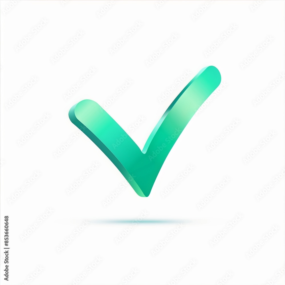 Check mark icon isolated on white background. Green tick, check list icon. Vector illustration. Generative AI Check mark icon isolated on white background. Green tick, check list icon. Vector illustration. Generative AI