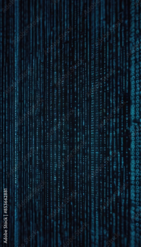 Streams of blue binary code flow down a dark backdrop, forming a captivating digital rain effect that embodies the essence of technology Streams of blue binary code flow down a dark backdrop, forming a captivating digital rain effect that embodies the essence of technology