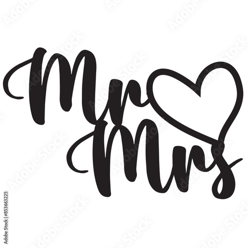 Mr and mrs heart wedding bride to be love future
