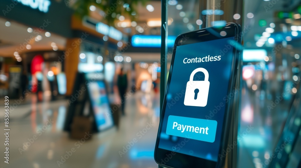 A close-up of contactless payment at a retail store, highlighting the convenience and safety of modern digital transactions. A close-up of contactless payment at a retail store, highlighting the convenience and safety of modern digital transactions.