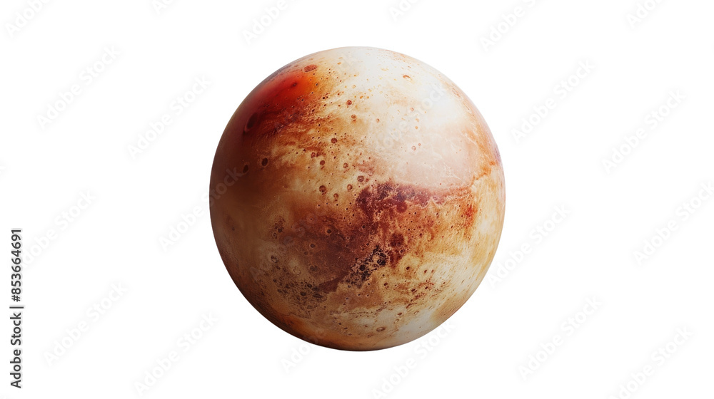 Fototapeta premium Mars on a transparent background