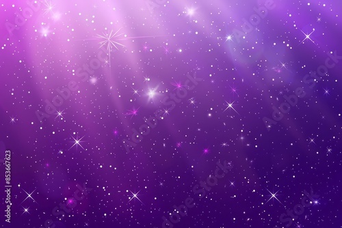 Purple gradient background with stars and bokeh