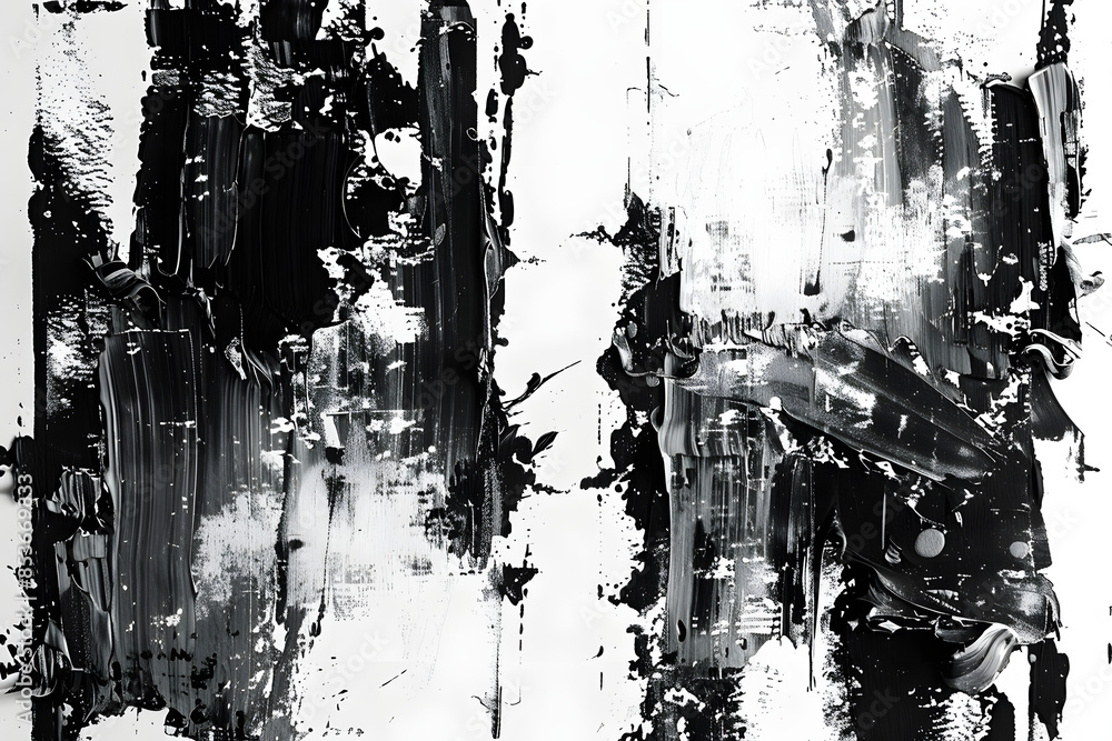 An abstract paint splatter frame in black and white An abstract paint splatter frame in black and white