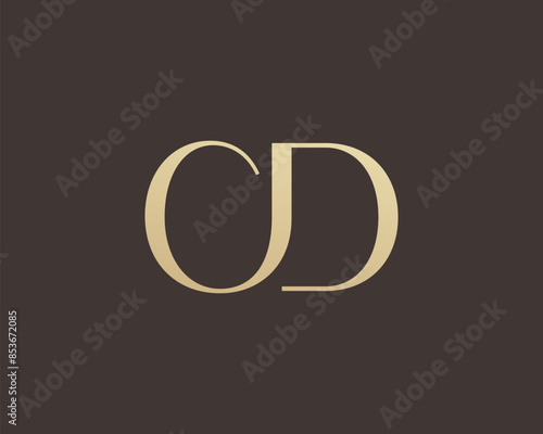 CD letter logo icon design. Classic style luxury initials monogram.