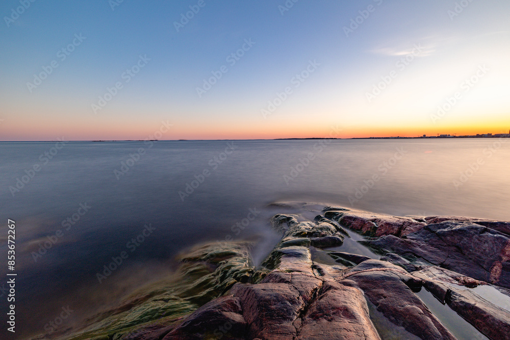sunset over the sea