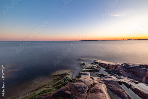 Obraz na płótnie sunset over the sea w salonie