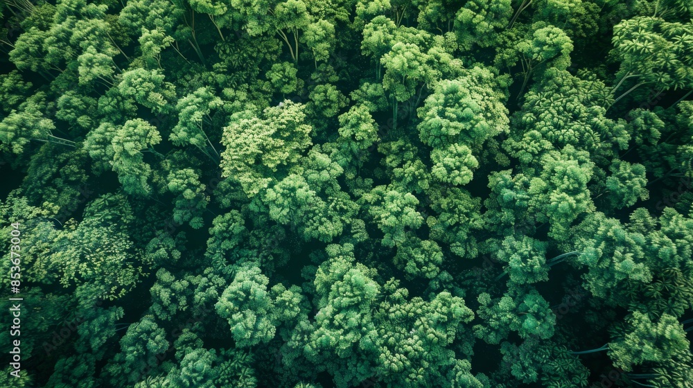 Aerial View of Lush Green Forest Canopy, Generative AI Aerial View of Lush Green Forest Canopy, Generative AI