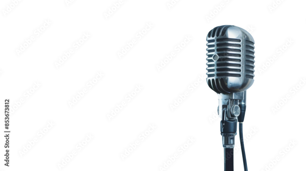 Obraz premium Microphone on transparent background