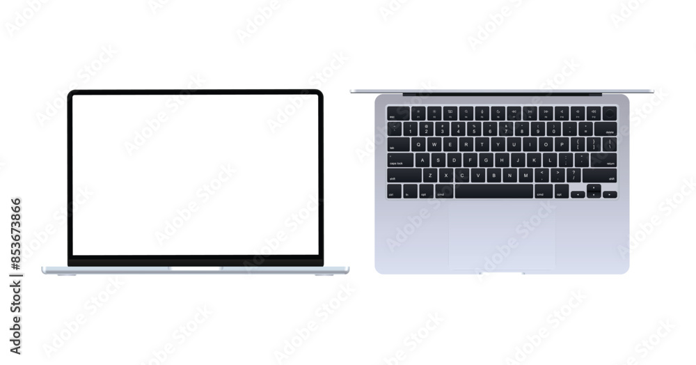 Realistic laptop mock-up. Vector illustration Realistic laptop mock-up. Vector illustration