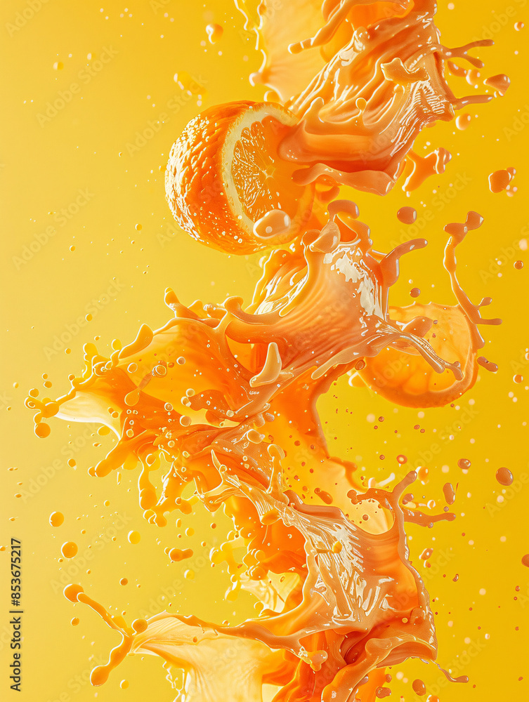oranges in a juice splash oranges in a juice splash