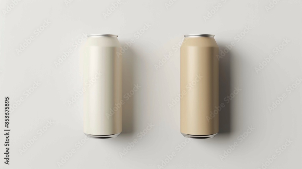 Sleek Aluminum Beverage Cans Ideal for Branding Mockups and Packaging Design. Generative AI Sleek Aluminum Beverage Cans Ideal for Branding Mockups and Packaging Design. Generative AI