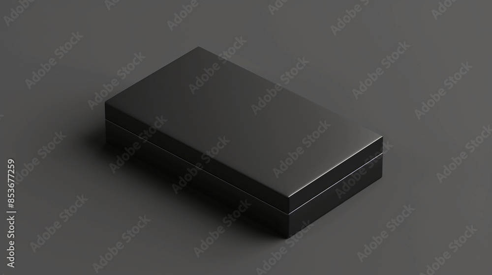 Modern Minimalist Black Box Design on a Gray Backdrop. Generative AI Modern Minimalist Black Box Design on a Gray Backdrop. Generative AI
